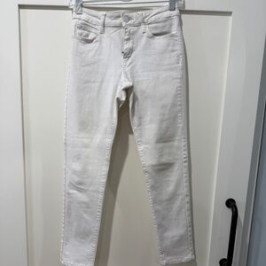 Uniqlo White Jeans Skinny Stretch Sz 24